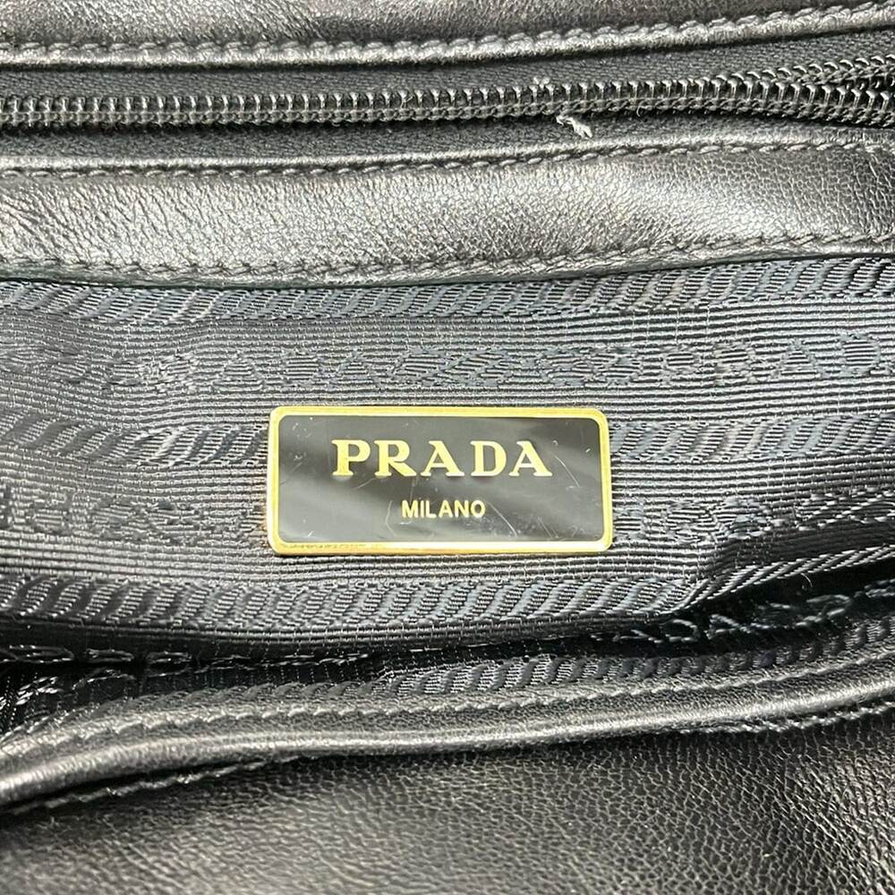 Prada Logo Jacquard Tote Bag 1BG068 Nylon Leather - Picture 9 of 10